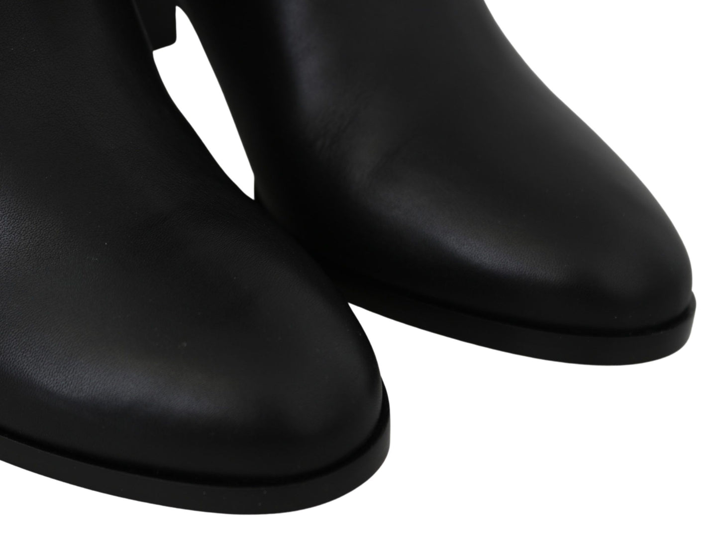 Jimmy Choo Elegante Stiefel mit Absatz aus schwarzem Kalbsleder