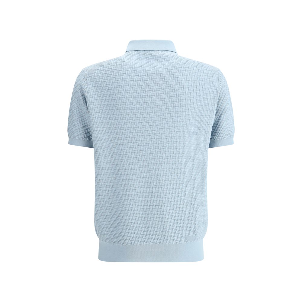 Brioni Polohemd mit gewebtem Muster