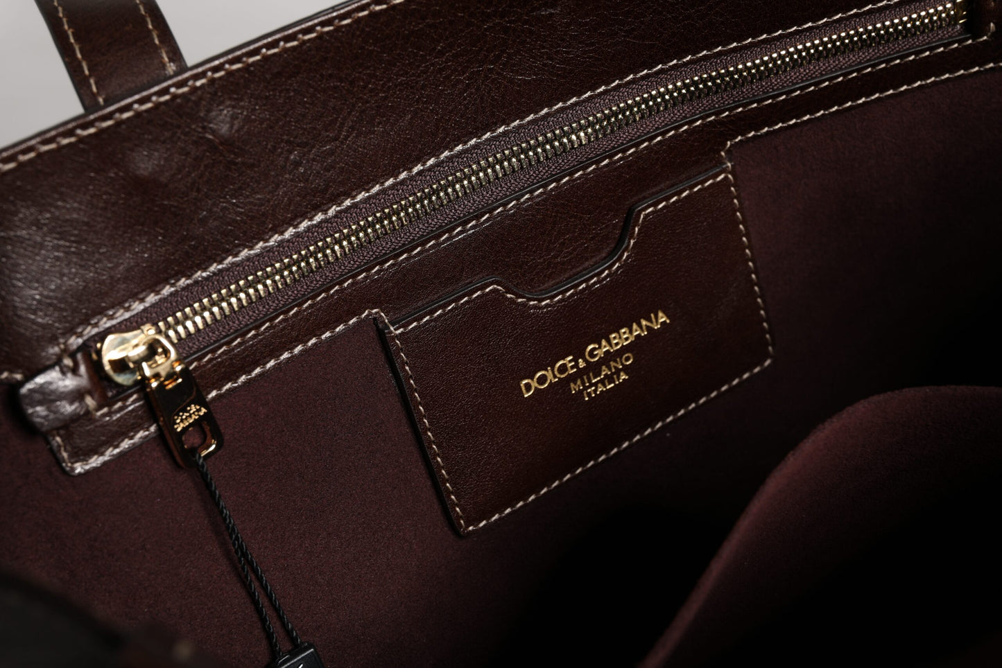 Dolce & Gabbana Braune Leopardenleder-Schulterriemen-Tasche