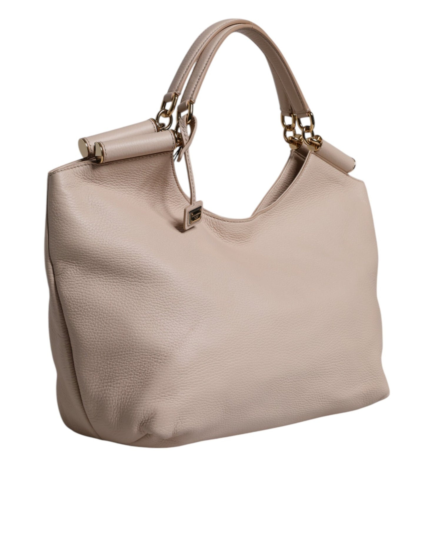 Dolce & Gabbana Hellrosa Hirschleder Logo-Plakette Tote Top Handle Bag