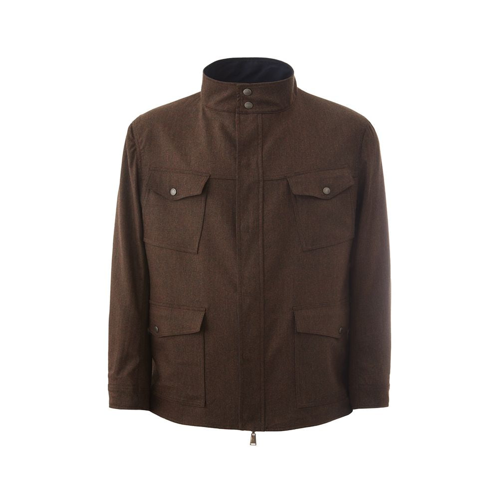 Elegant blue wool jacket for men