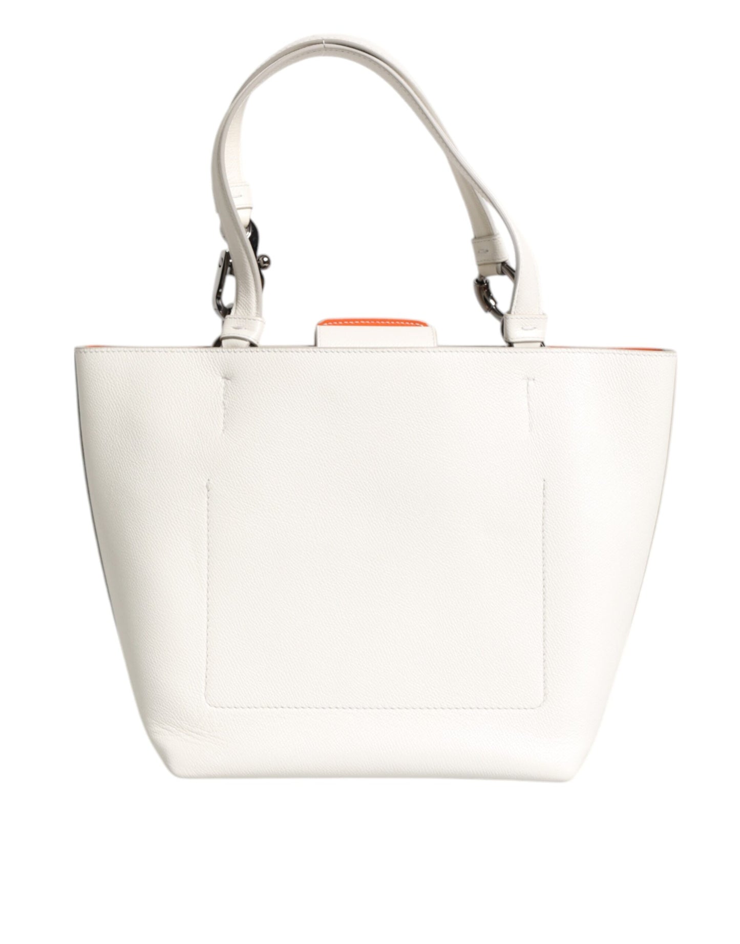 Dolce & Gabbana Weißes Leder #DG BEATRICE Top Handle Tote Bag
