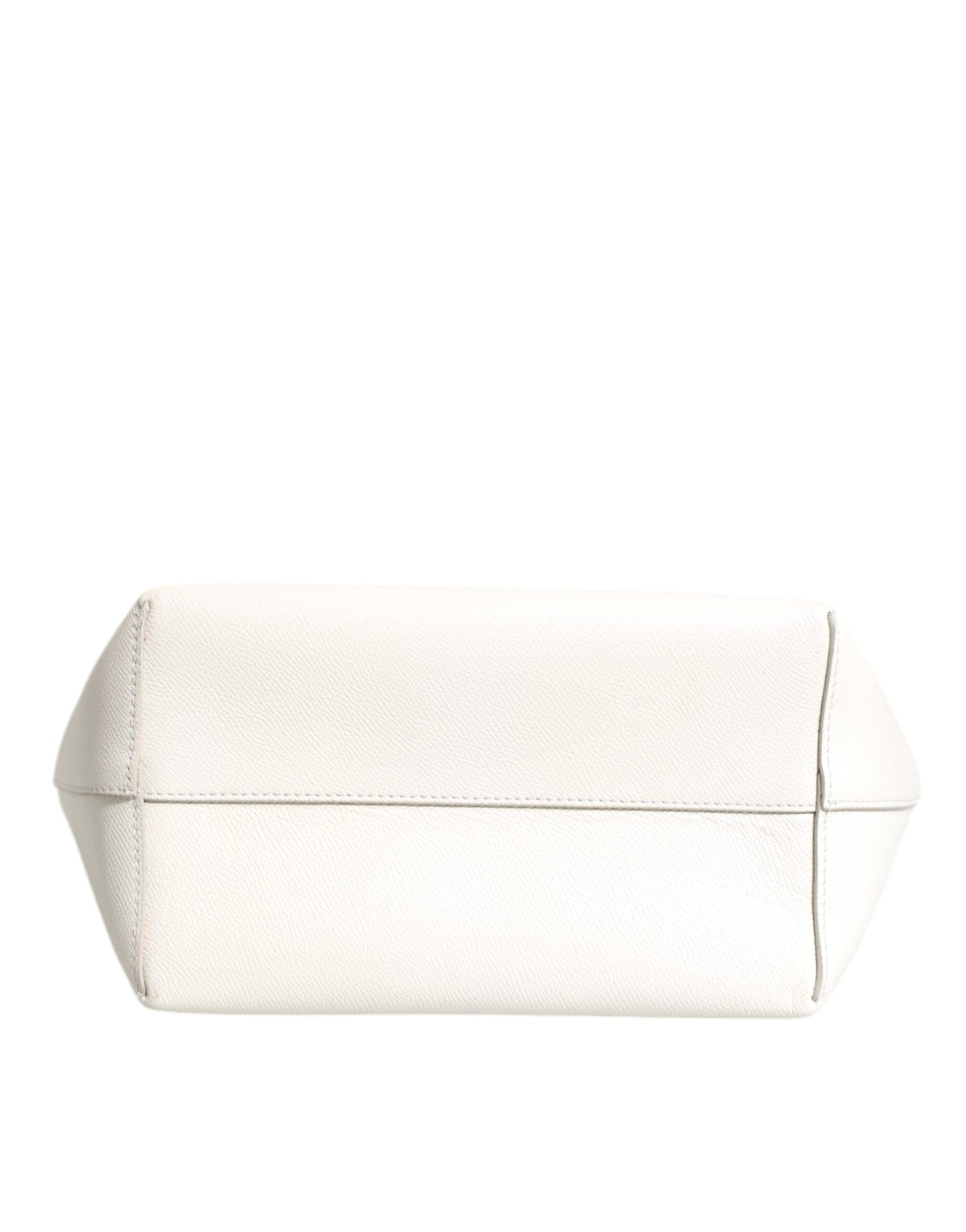 Dolce & Gabbana Weißes Leder #DG BEATRICE Top Handle Tote Bag