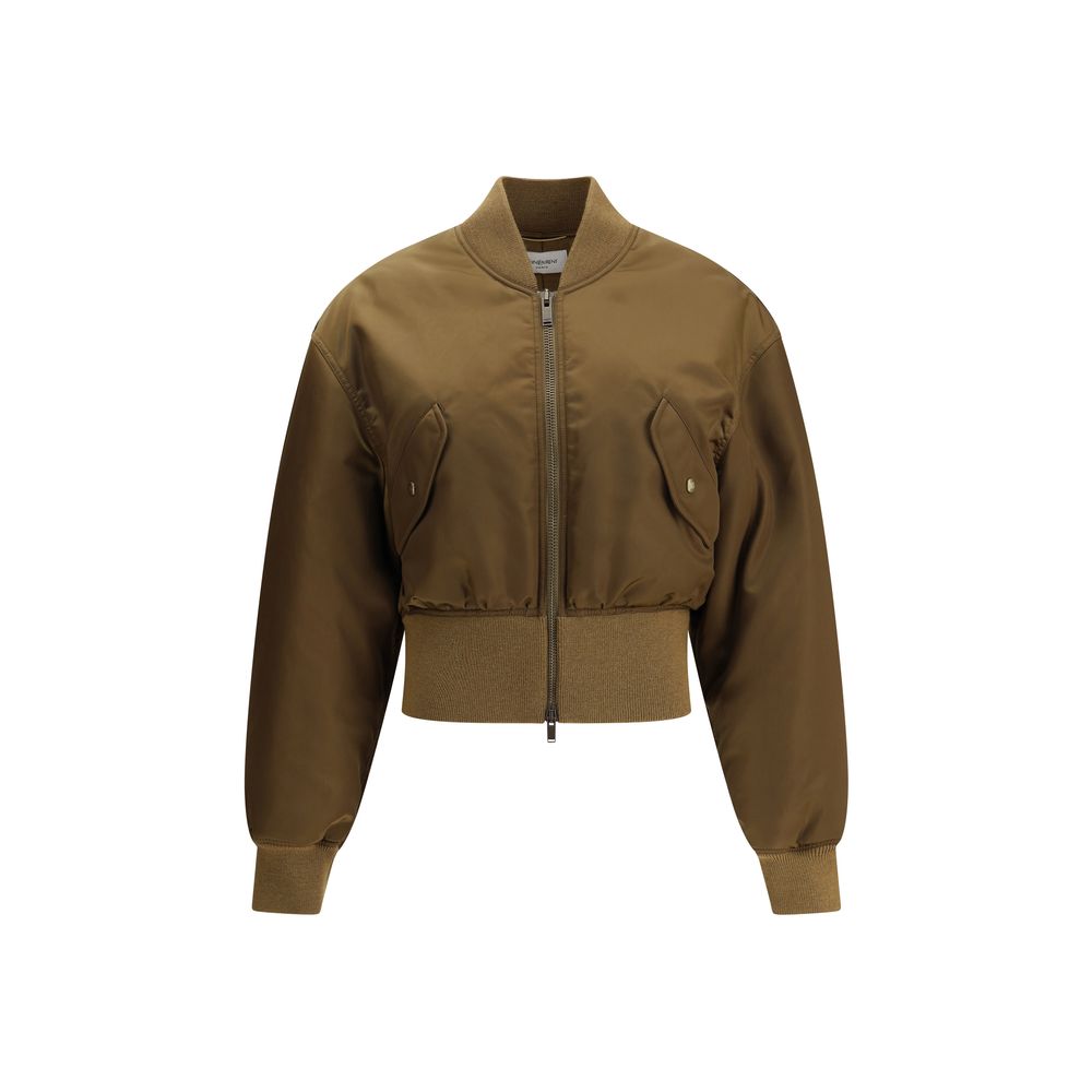 Saint Laurent Glänzende Bomberjacke aus Nylon