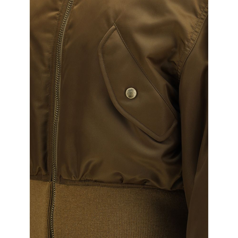 Saint Laurent Glänzende Bomberjacke aus Nylon