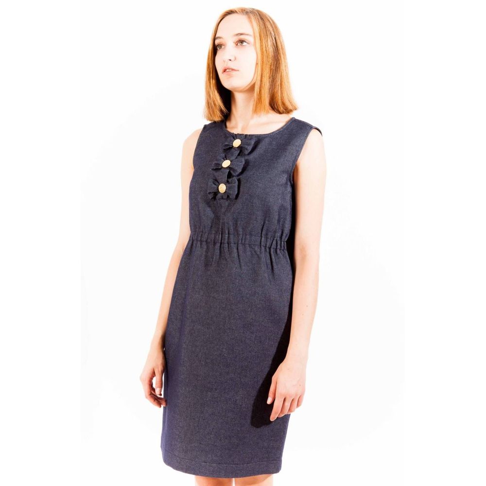 Love Moschino Blaues Baumwollkleid für Frauen