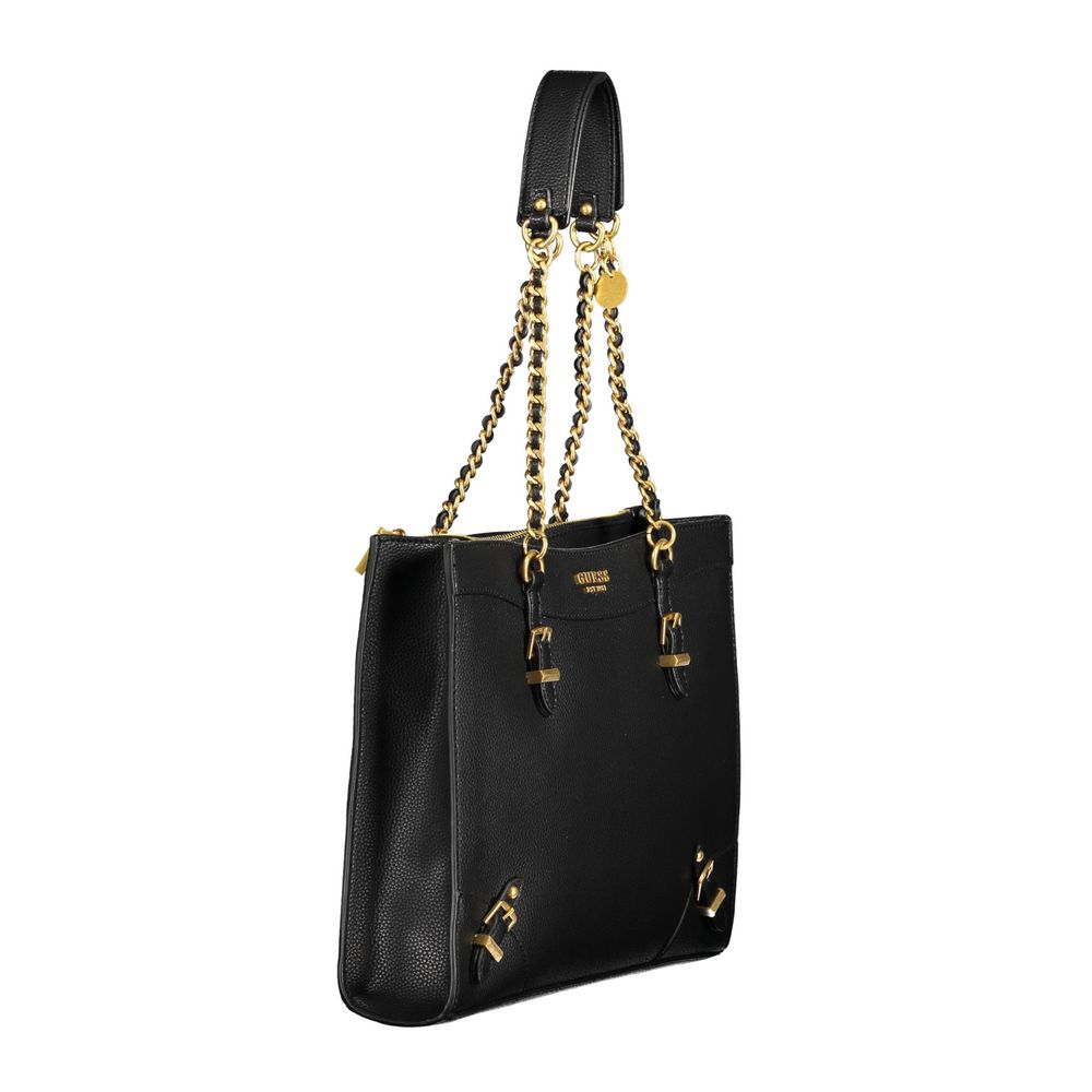 Guess Jeans Schwarz Polyethylen Frauen Handtasche