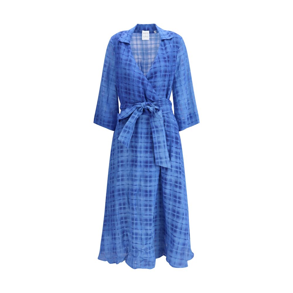 Sara Roka Karo-Chemisier-Kleid
