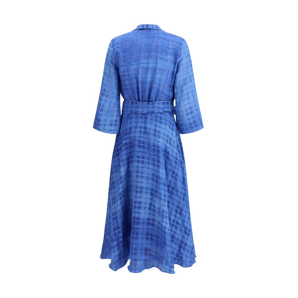 Sara Roka Karo-Chemisier-Kleid