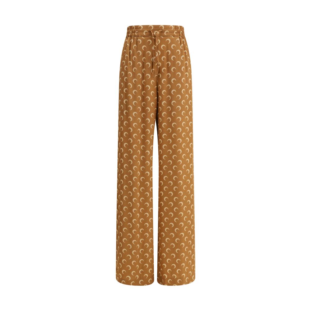 Marine Serre Satin-Mond-Hose