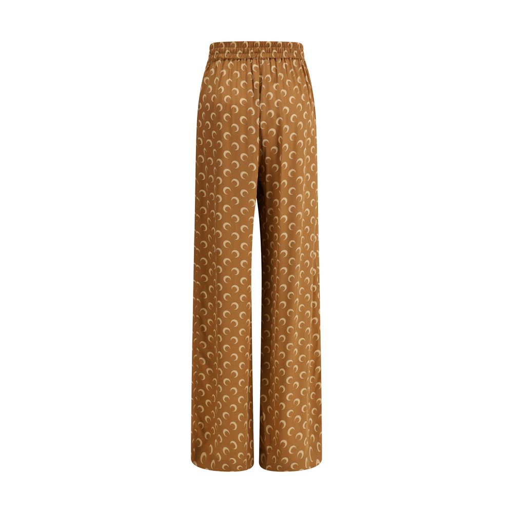 Marine Serre Satin-Mond-Hose