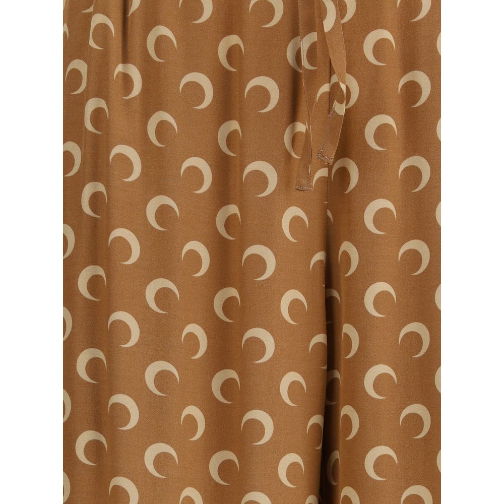 Marine Serre Satin-Mond-Hose
