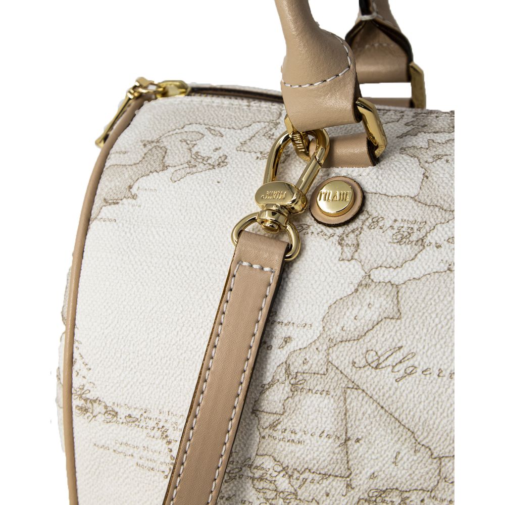 Alviero Martini Prima Classe Weiße Baumwollhandtasche