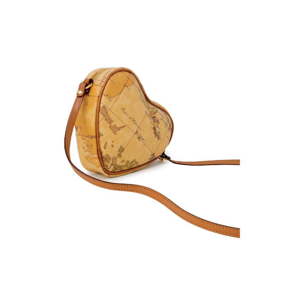 Alviero Martini Prima Classe Beigefarbene Baumwollhandtasche