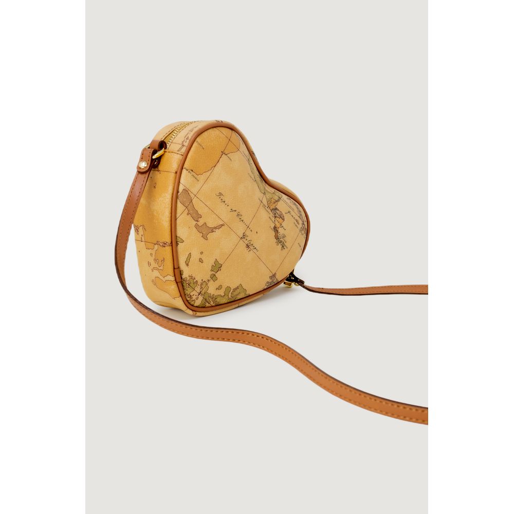 Alviero Martini Prima Classe Beigefarbene Baumwollhandtasche