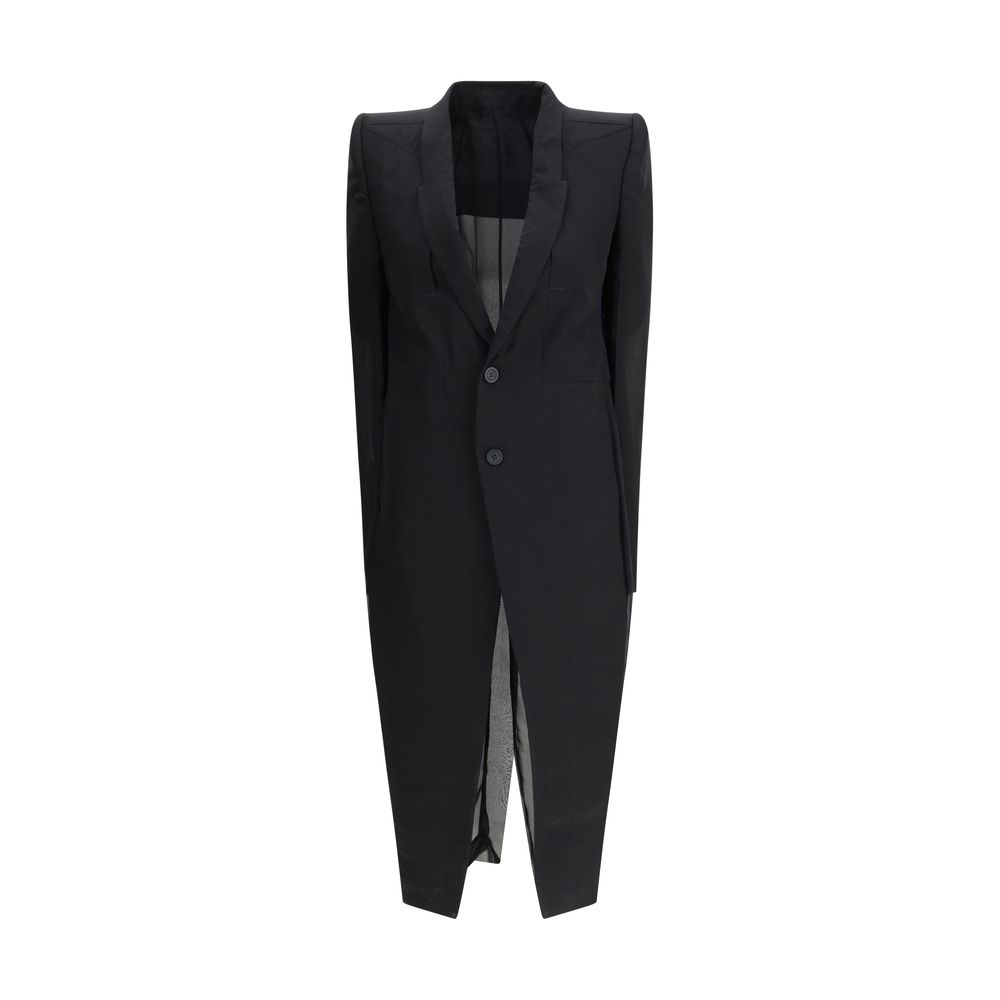 Rick Owens Langer Mantel aus Chiffon und Tüll