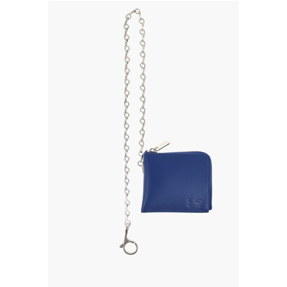 Burberry Portemonnaie aus blauem Kalbsleder