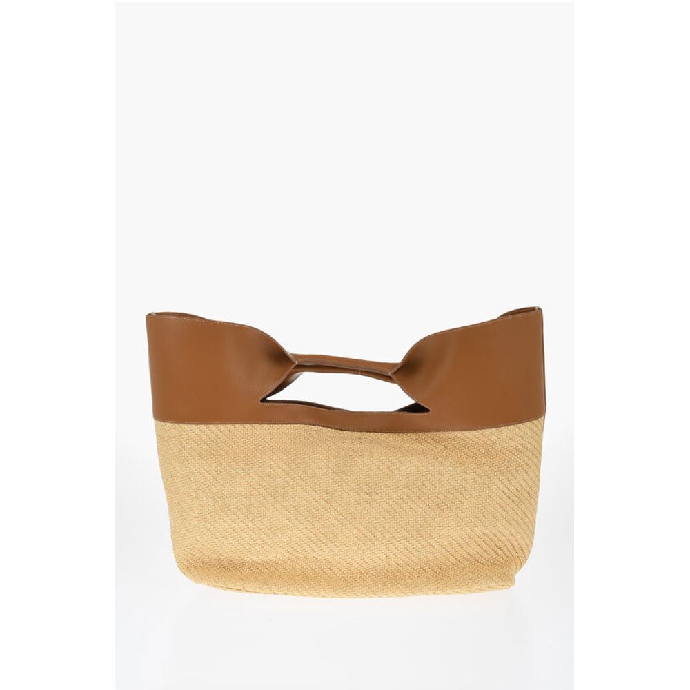 Alexander McQueen Tote Tasche aus braunem Raffia