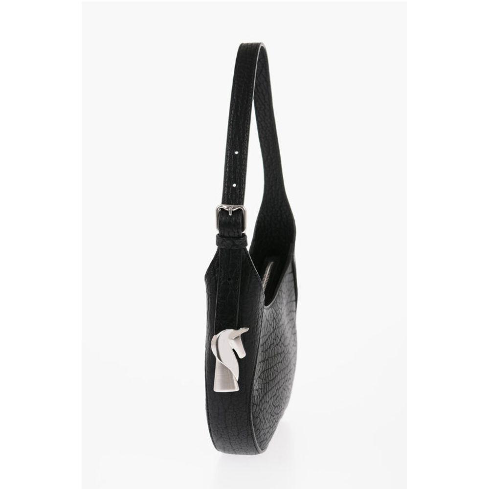 Burberry Schwarze Leder-Umhängetasche
