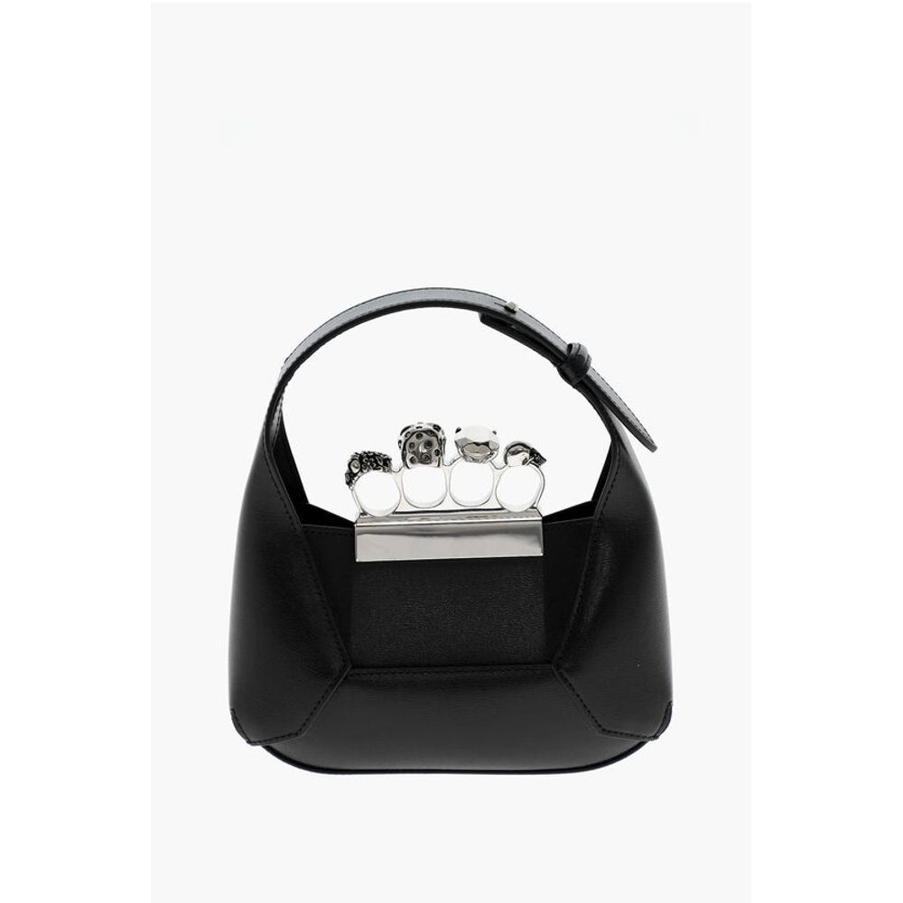 Alexander McQueen Tote Tasche aus schwarzem Kalbsleder