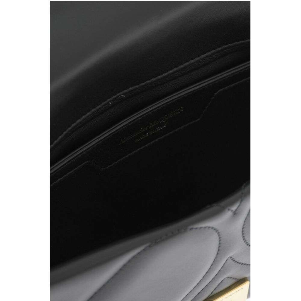 Alexander McQueen Schwarze Umhängetasche aus Kalbsleder