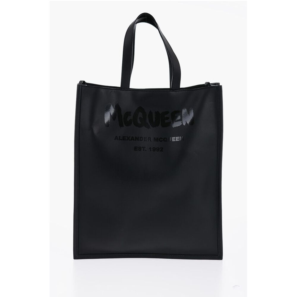 Alexander McQueen Schwarze Leder-Umhängetasche