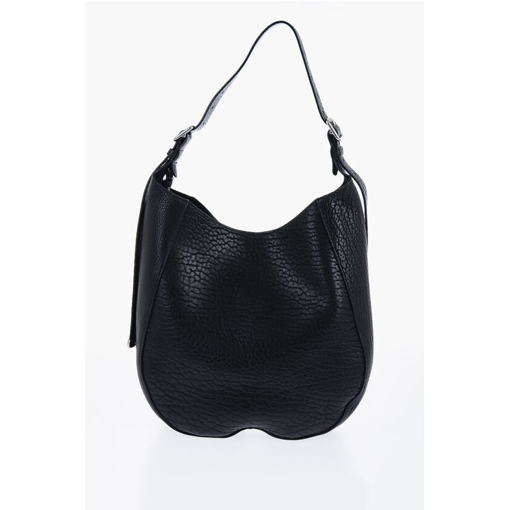Burberry Schwarze Leder-Umhängetasche