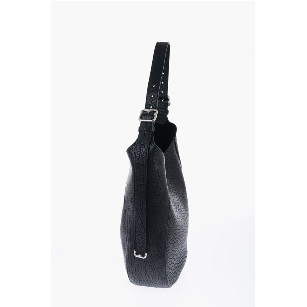 Burberry Schwarze Leder-Umhängetasche
