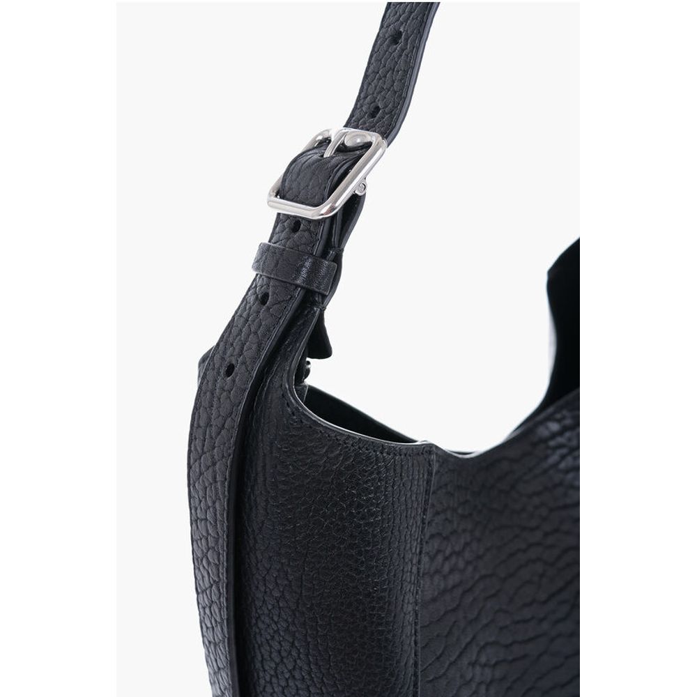 Burberry Schwarze Leder-Umhängetasche