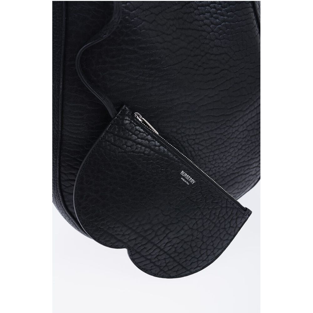 Burberry Schwarze Leder-Umhängetasche