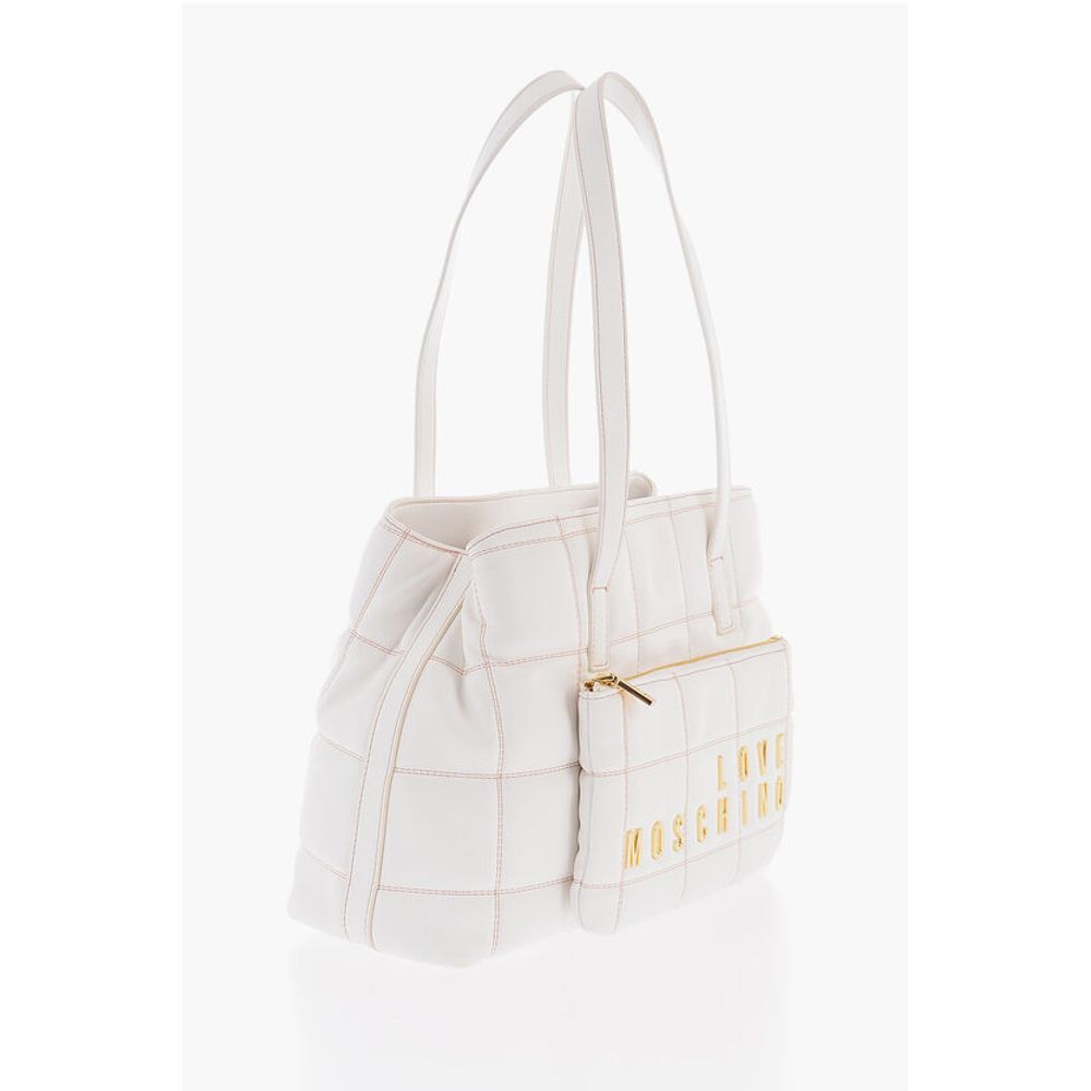 Moschino Weiße Polyethylen-Umhängetasche