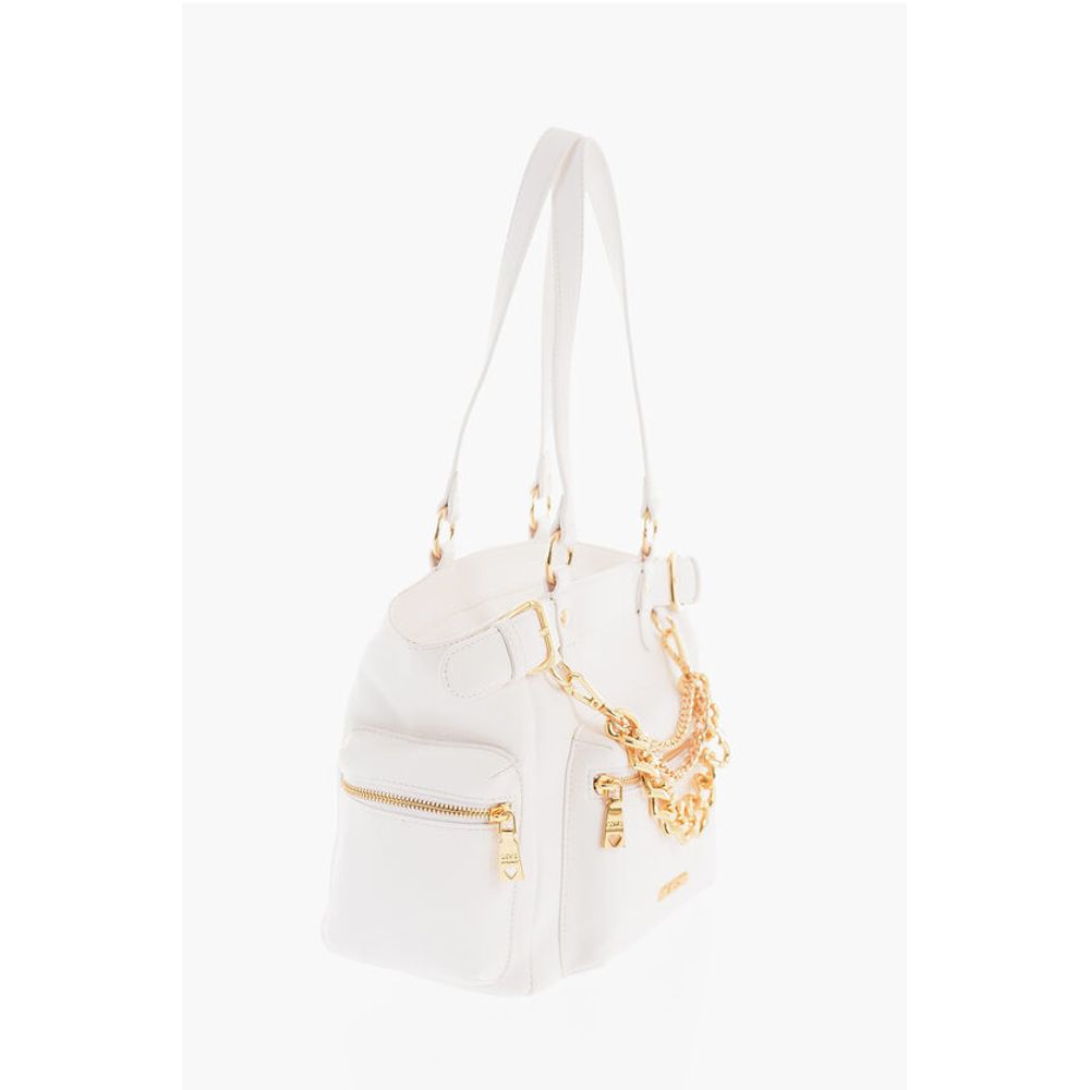 Moschino Weiße Polyethylen-Umhängetasche