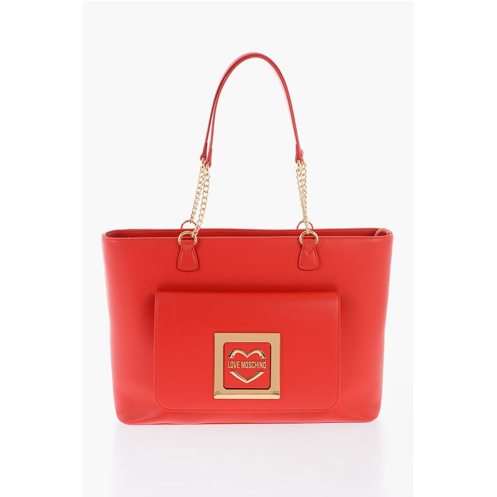 Moschino Rote Polyethylen-Umhängetasche