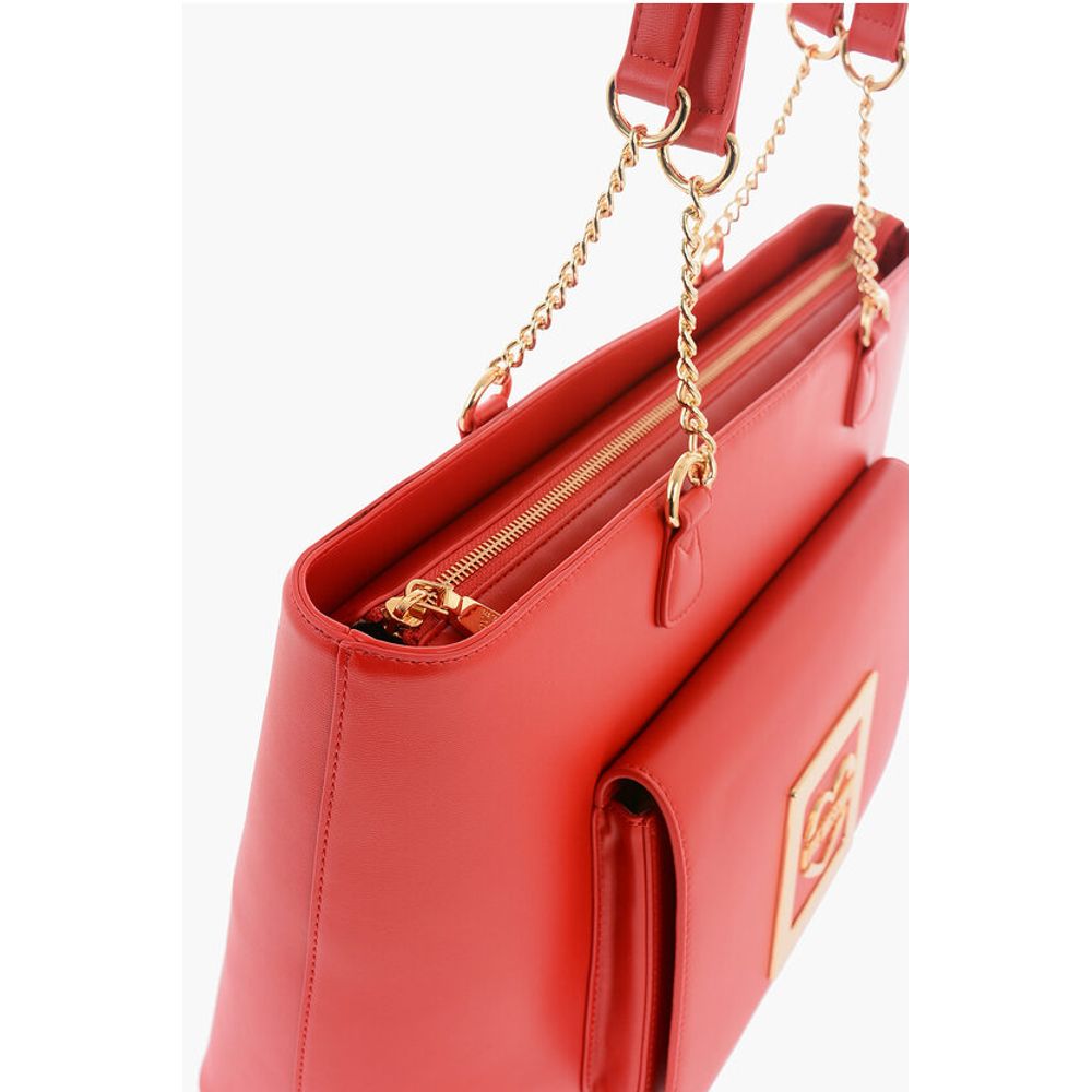 Moschino Rote Polyethylen-Umhängetasche