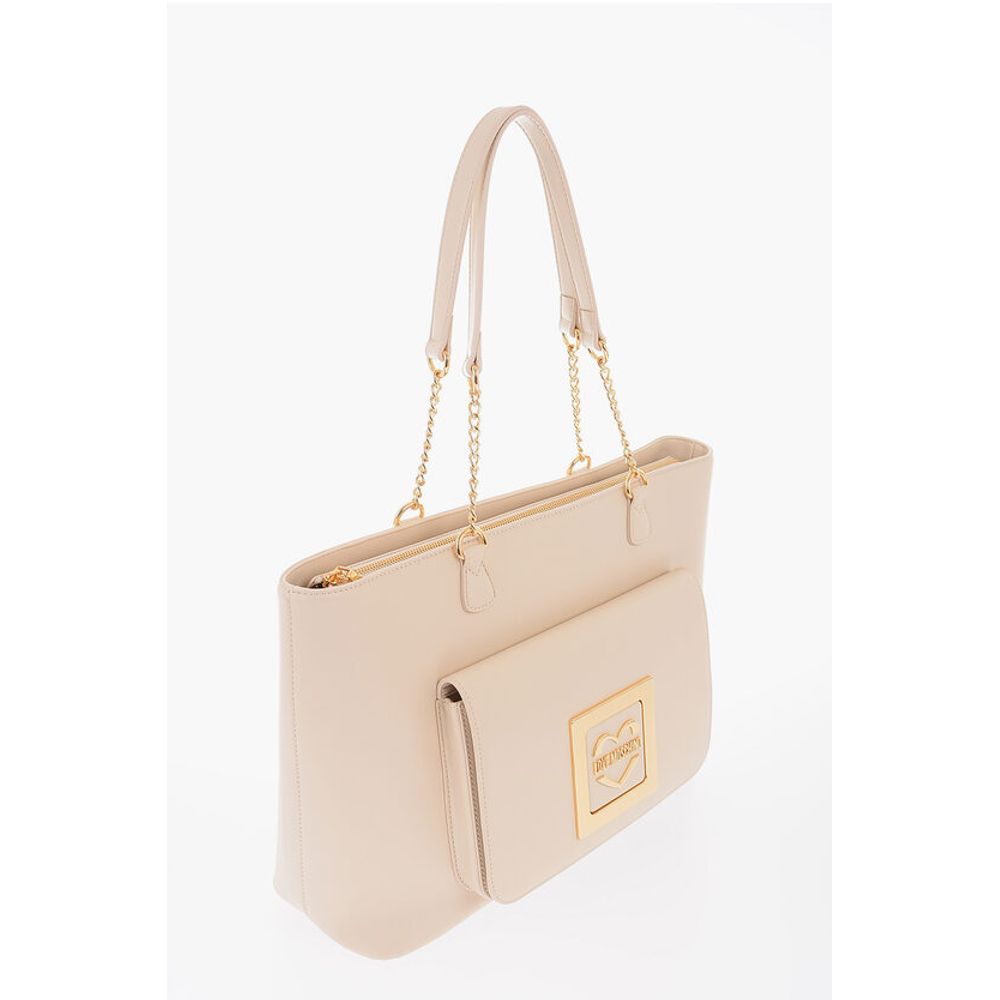 Moschino Beige Polyethylen Umhängetasche