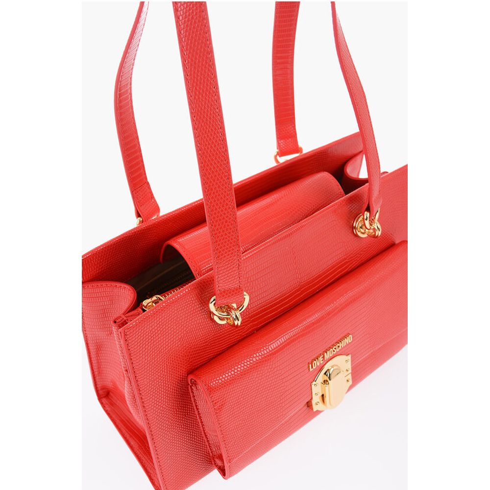 Moschino Rote Polyethylen-Umhängetasche