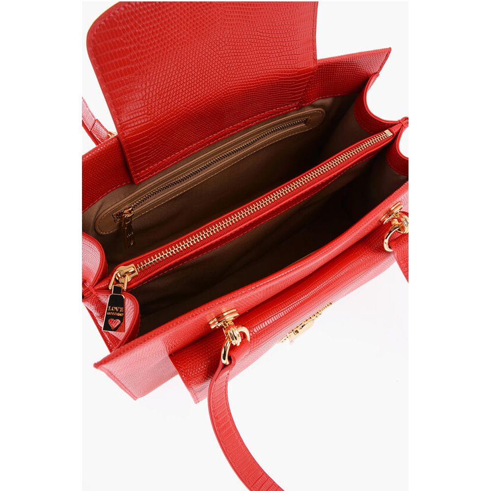 Moschino Rote Polyethylen-Umhängetasche