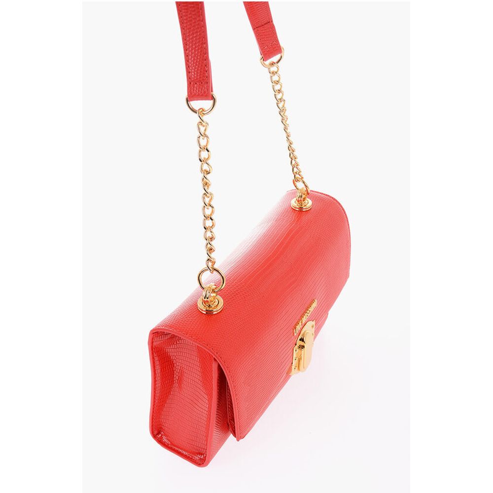 Moschino Rote Polyethylen-Umhängetasche