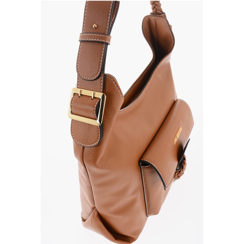 Moschino Braune Polyethylen-Umhängetasche