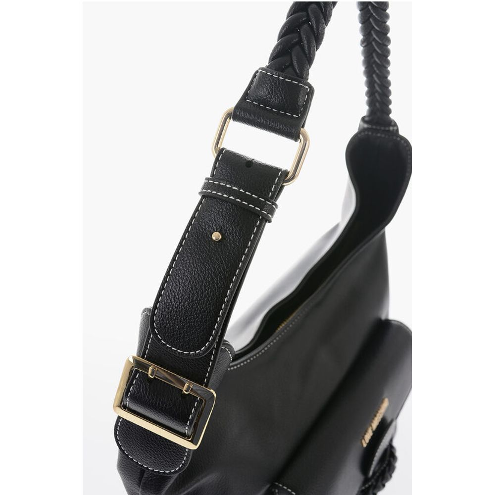 Moschino Schwarze Polyethylen-Umhängetasche