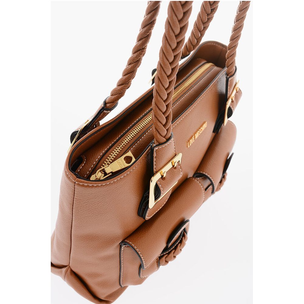 Moschino Braune Polyethylen-Umhängetasche