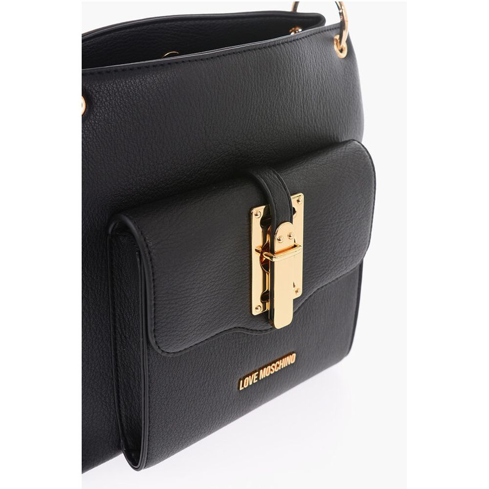 Moschino Schwarze Polyethylen-Umhängetasche