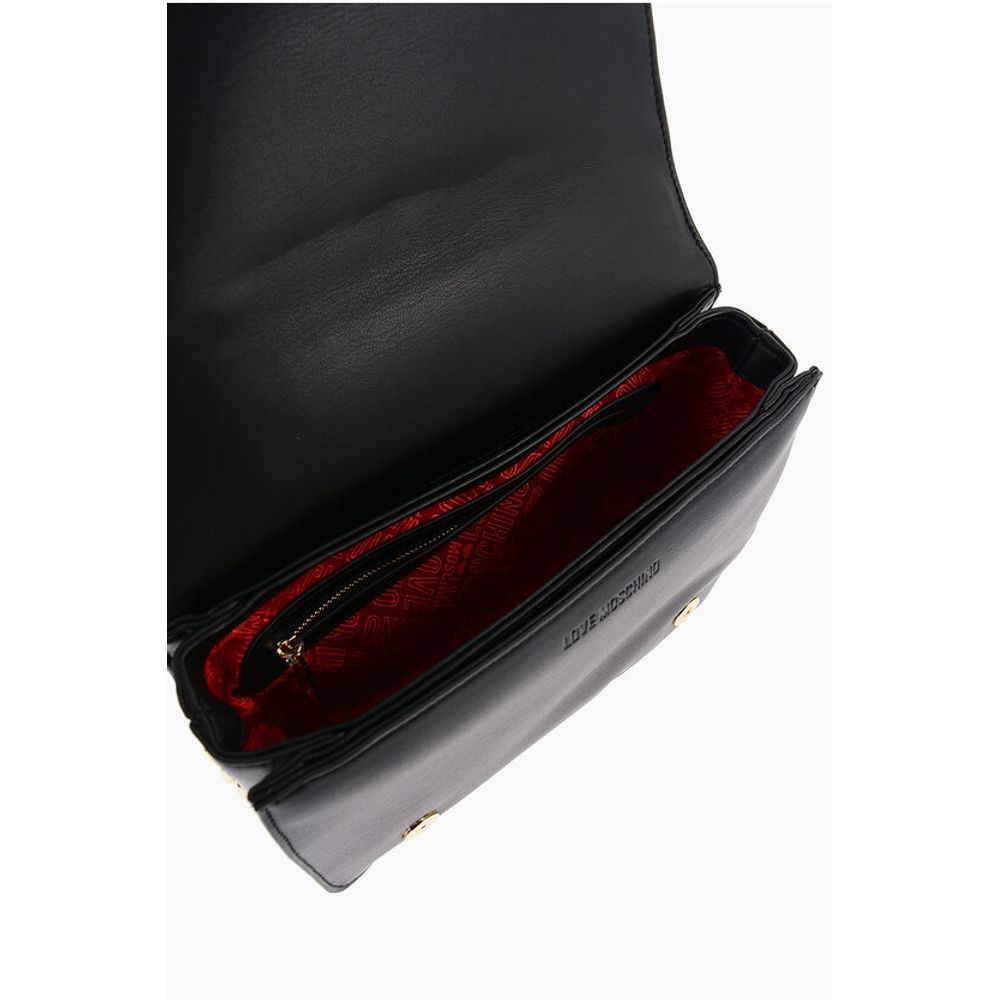 Moschino Schwarze Polyethylen-Umhängetasche