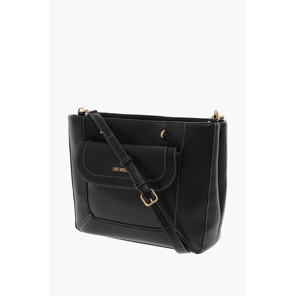 Moschino Schwarze Polyethylen-Umhängetasche