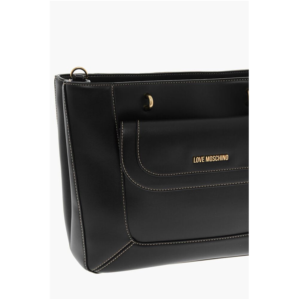 Moschino Schwarze Polyethylen-Umhängetasche