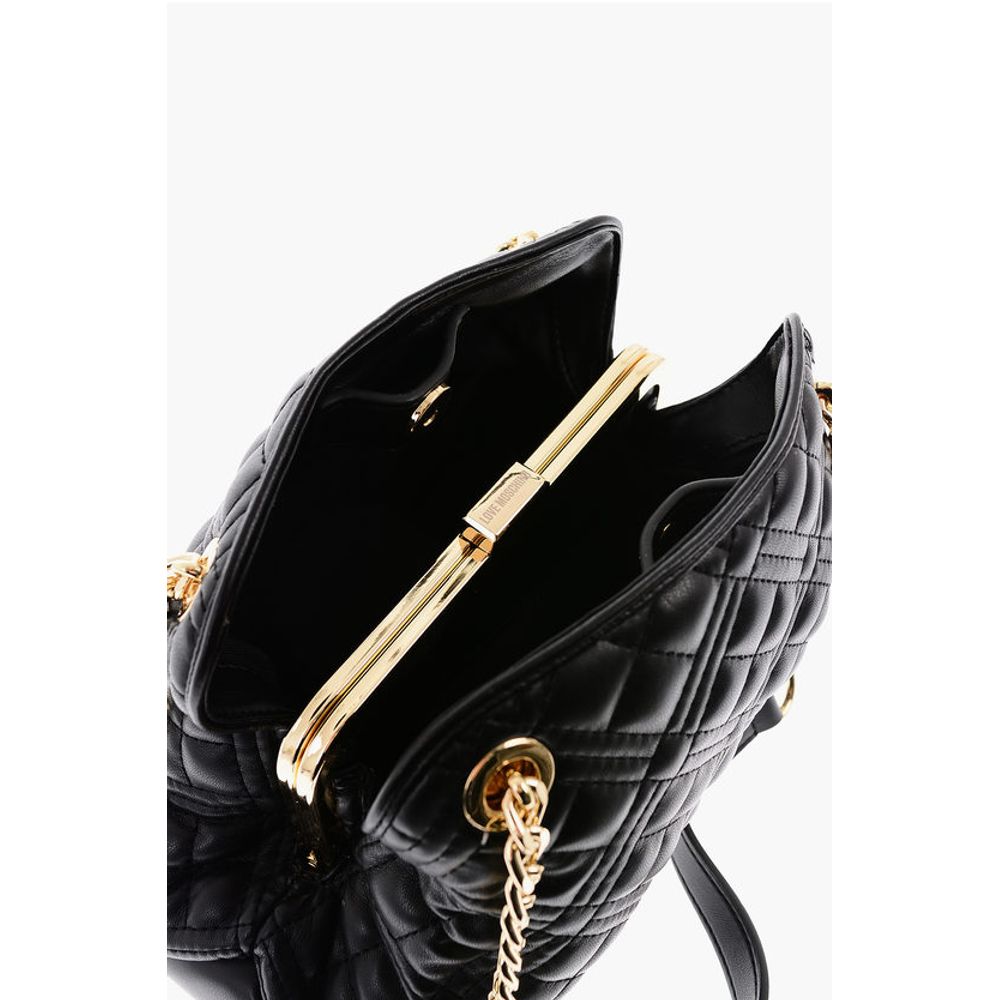Moschino Schwarze Tragetasche aus Polyethylen