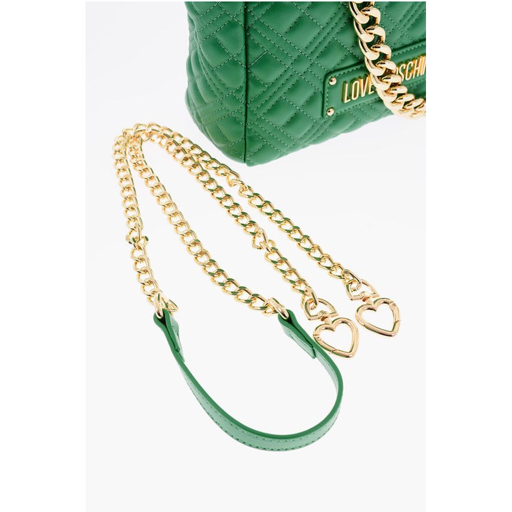 Moschino Grüne Polyethylen-Tragetasche