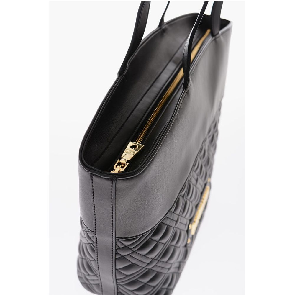Moschino Schwarze Polyethylen-Umhängetasche