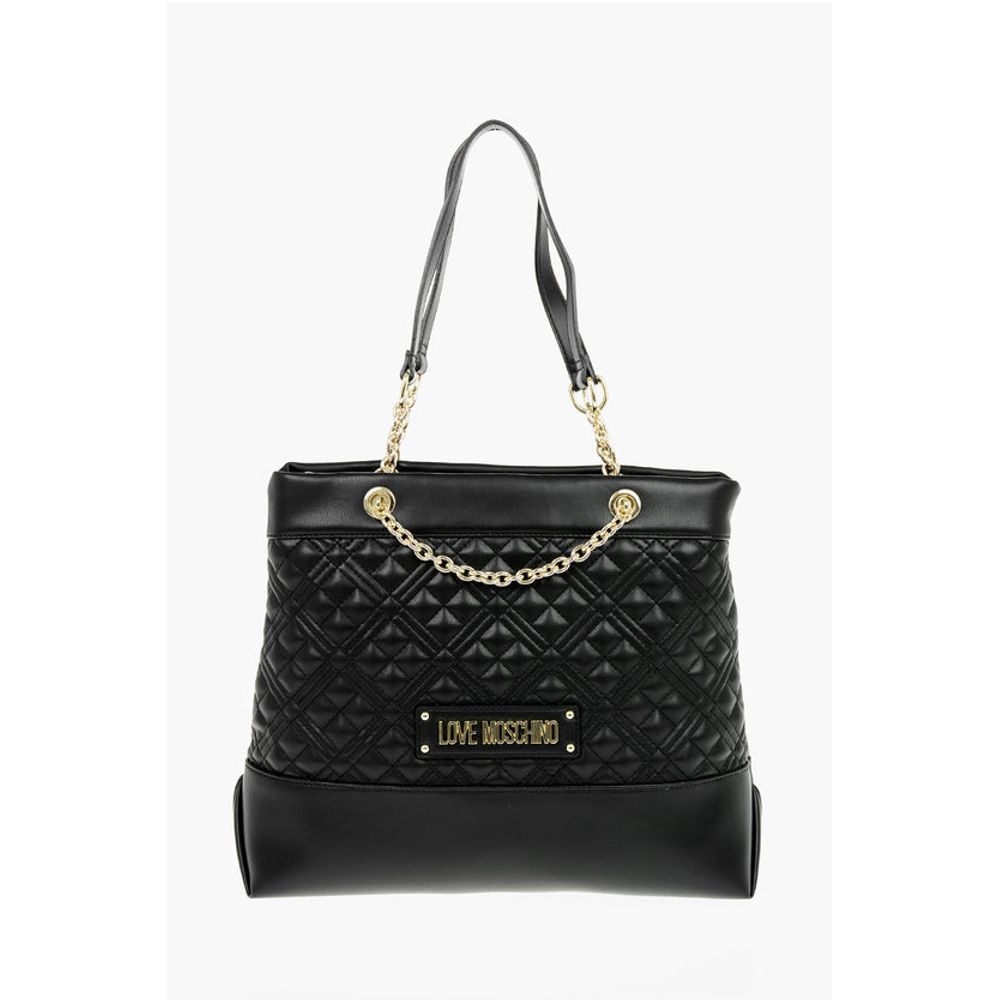 Moschino Schwarze Polyethylen-Umhängetasche