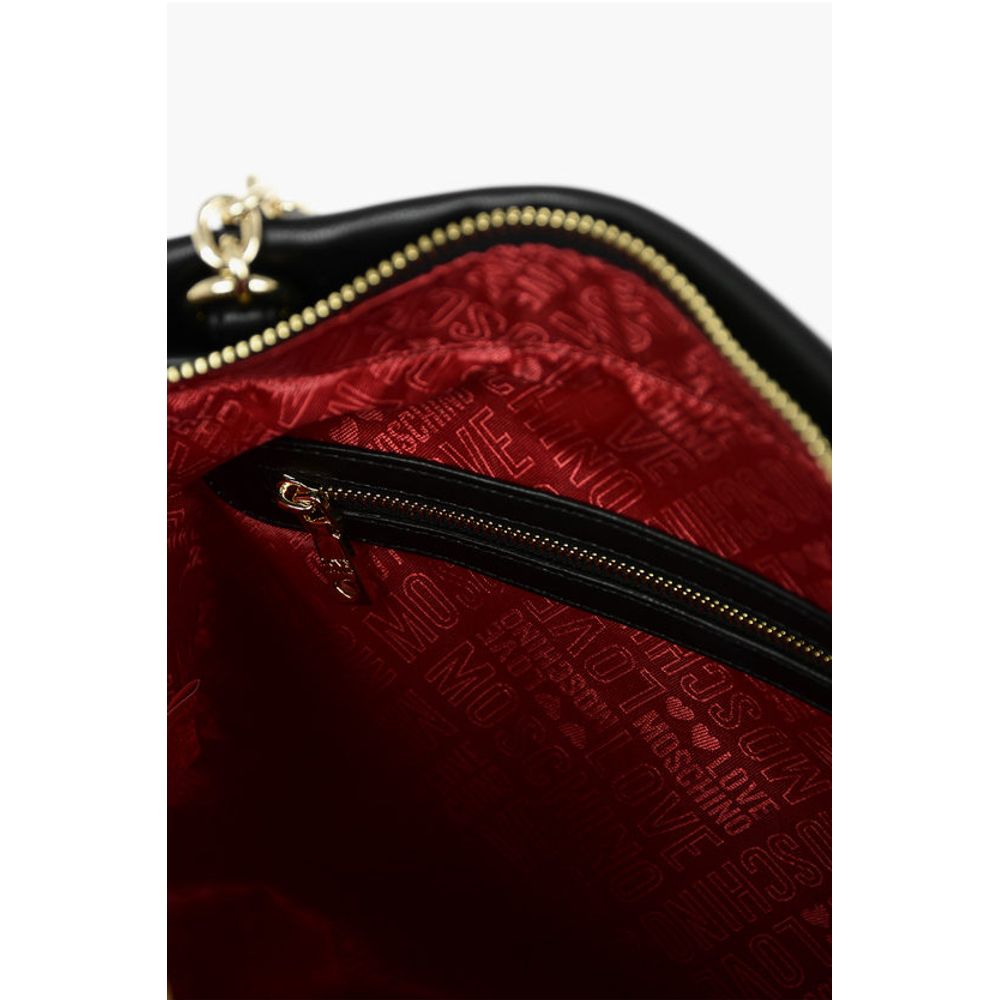 Moschino Schwarze Polyethylen-Umhängetasche